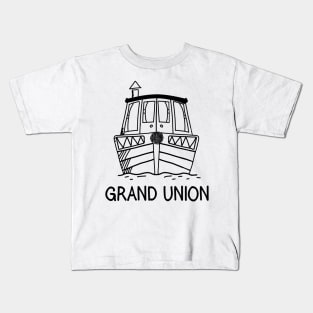 Grand Union Canal Boat Narrowboat Kids T-Shirt